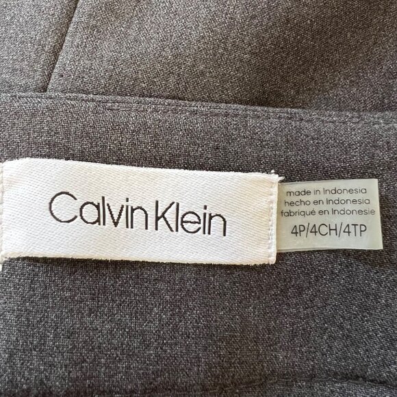 Calvin Klein Womens Gray Petite Pencil Skirt Career Suit Separates size 4P - Picture 10 of 14